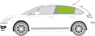 Afbeelding van Zijruit links Citroën C4 5 deurs
