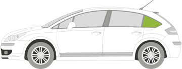 Afbeelding van Zijruit links Citroën C4 5 deurs