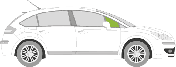 Afbeelding van Zijruit rechts Citroën C4 5 deurs