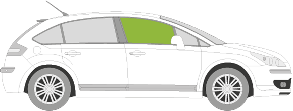 Afbeelding van Zijruit rechts Citroën C4 5 deurs