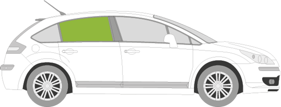 Afbeelding van Zijruit rechts Citroën C4 5 deurs