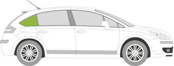 Afbeelding van Zijruit rechts Citroën C4 5 deurs