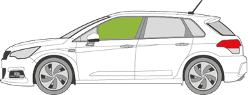Afbeelding van Zijruit links Citroën C4 5 deurs