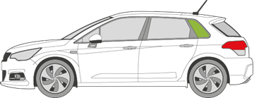 Afbeelding van Zijruit links Citroën C4 5 deurs 