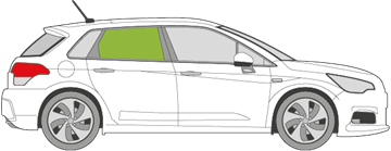 Afbeelding van Zijruit rechts Citroën C4 5 deurs 