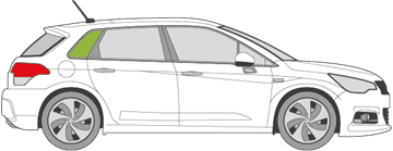 Afbeelding van Zijruit rechts Citroën C4 5 deurs 