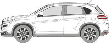 Afbeelding van Zijruit links Citroën C4 Aircross (DONKERE RUIT)