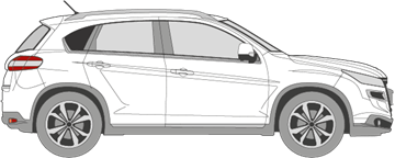 Afbeelding van Zijruit rechts Citroën C4 Aircross (DONKERE RUIT)