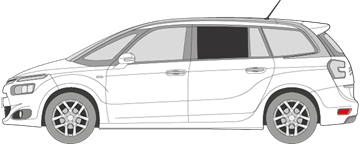 Afbeelding van Zijruit links Citroën C4 Grand Picasso (DONKER)