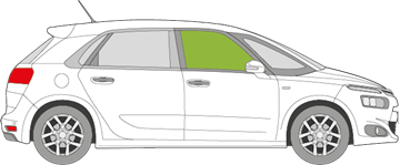 Afbeelding van Zijruit rechts Citroën C4 Picasso