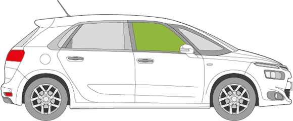 Afbeelding van Zijruit rechts Citroën C4 Picasso