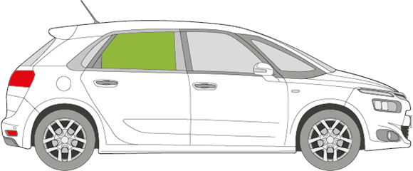 Afbeelding van Zijruit rechts Citroën C4 Picasso