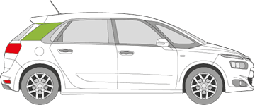 Afbeelding van Zijruit rechts Citroën C4 Picasso