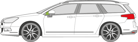 Afbeelding van Zijruit links Citroën C5 break 