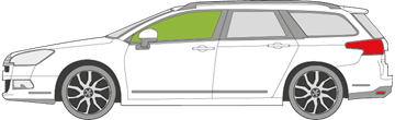 Afbeelding van Zijruit links Citroën C5 break 