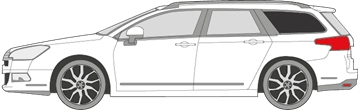 Afbeelding van Zijruit links Citroën C5 break (DONKER)