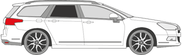 Afbeelding van Zijruit rechts Citroën C5 break (DONKER)