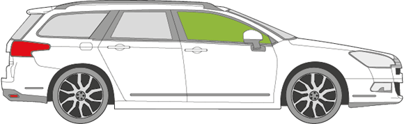 Afbeelding van Zijruit rechts Citroën C5 break (gelaagd) 