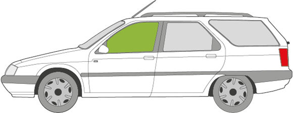 Afbeelding van Zijruit links Citroën ZX break