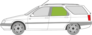 Afbeelding van Zijruit links Citroën ZX break 