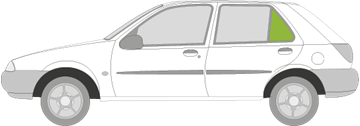 Afbeelding van Zijruit links Mazda 121 5 deurs