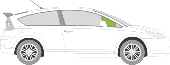 Afbeelding van Zijruit rechts Citroën C4 3 deurs