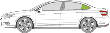 Afbeelding van Zijruit links Citroën C5 sedan met chroom