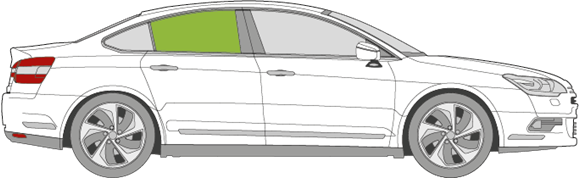 Afbeelding van Zijruit rechts Citroën C5 sedan