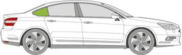 Afbeelding van Zijruit rechts Citroën C5 sedan met chroom