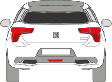 Afbeelding van Achterruit onder Citroën DS5 (DONKERE RUIT)