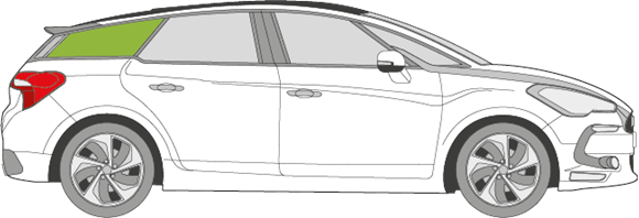 Afbeelding van Zijruit rechts Citroën DS5 