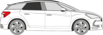 Afbeelding van Zijruit rechts Citroën DS5 (DONKERE RUIT)