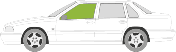 Afbeelding van Zijruit links Volvo S70 sedan 