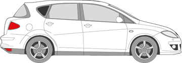 Afbeelding van Zijruit rechts Seat Toledo (DONKERE RUIT)