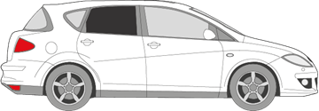 Afbeelding van Zijruit rechts Seat Toledo (DONKERE RUIT)