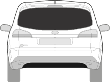 Afbeelding van Achterruit Ford S-max (DONKERE RUIT)