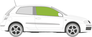 Afbeelding van Zijruit rechts Fiat Stilo 3 deurs 