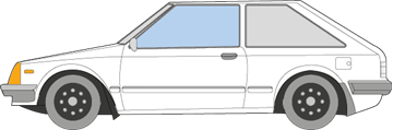 Afbeelding van Zijruit links Mazda 323