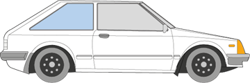 Afbeelding van Zijruit rechts Mazda 323