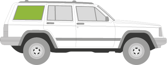 Afbeelding van Zijruit rechts Jeep Cherokee 5 deurs off-road 