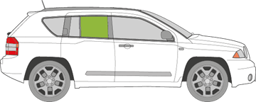 Afbeelding van Zijruit rechts Jeep Compass