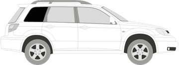 Afbeelding van Zijruit rechts Mitsubishi Outlander (DONKERE RUIT)