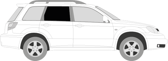 Afbeelding van Zijruit rechts Mitsubishi Outlander (DONKERE RUIT)