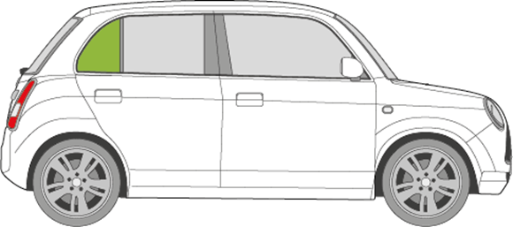 Afbeelding van Zijruit rechts Daihatsu Trevis