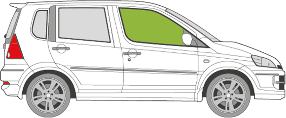 Afbeelding van Zijruit rechts Daihatsu YRV