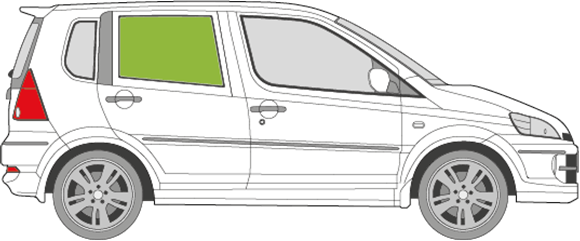 Afbeelding van Zijruit rechts Daihatsu YRV