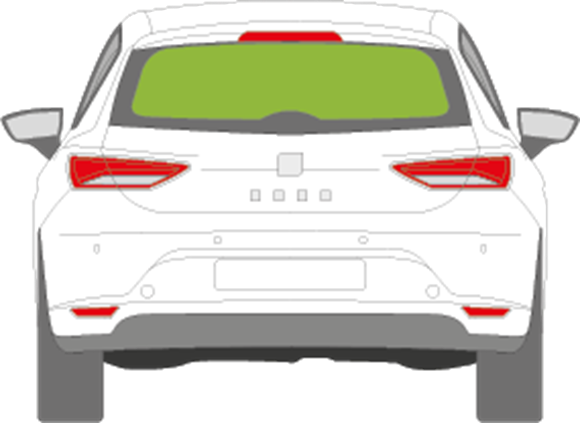 Afbeelding van Achterruit Seat Leon 5 deurs