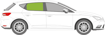 Afbeelding van Zijruit rechts Seat Leon 5 deurs