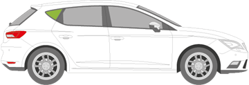 Afbeelding van Zijruit rechts Seat Leon 5 deurs