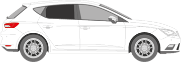 Afbeelding van Zijruit rechts Seat Leon 5 deurs (DONKERE RUIT)